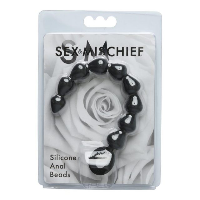 Sex Mischief Silicone Anal Beads Black Mq Adult Store